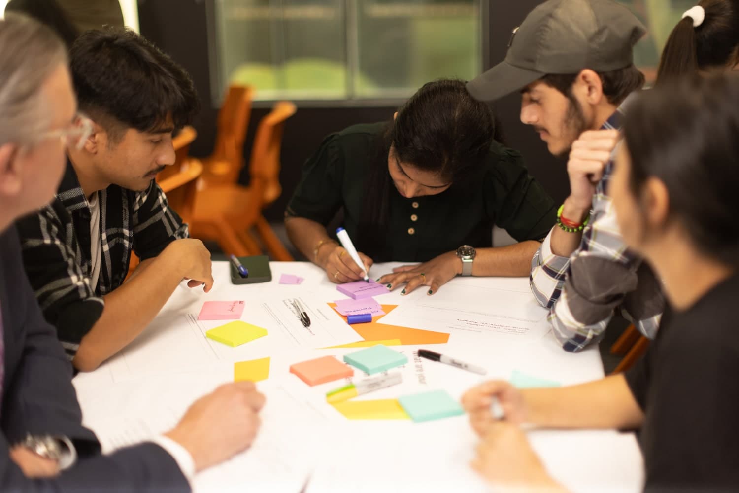 Founders and students collaborating
