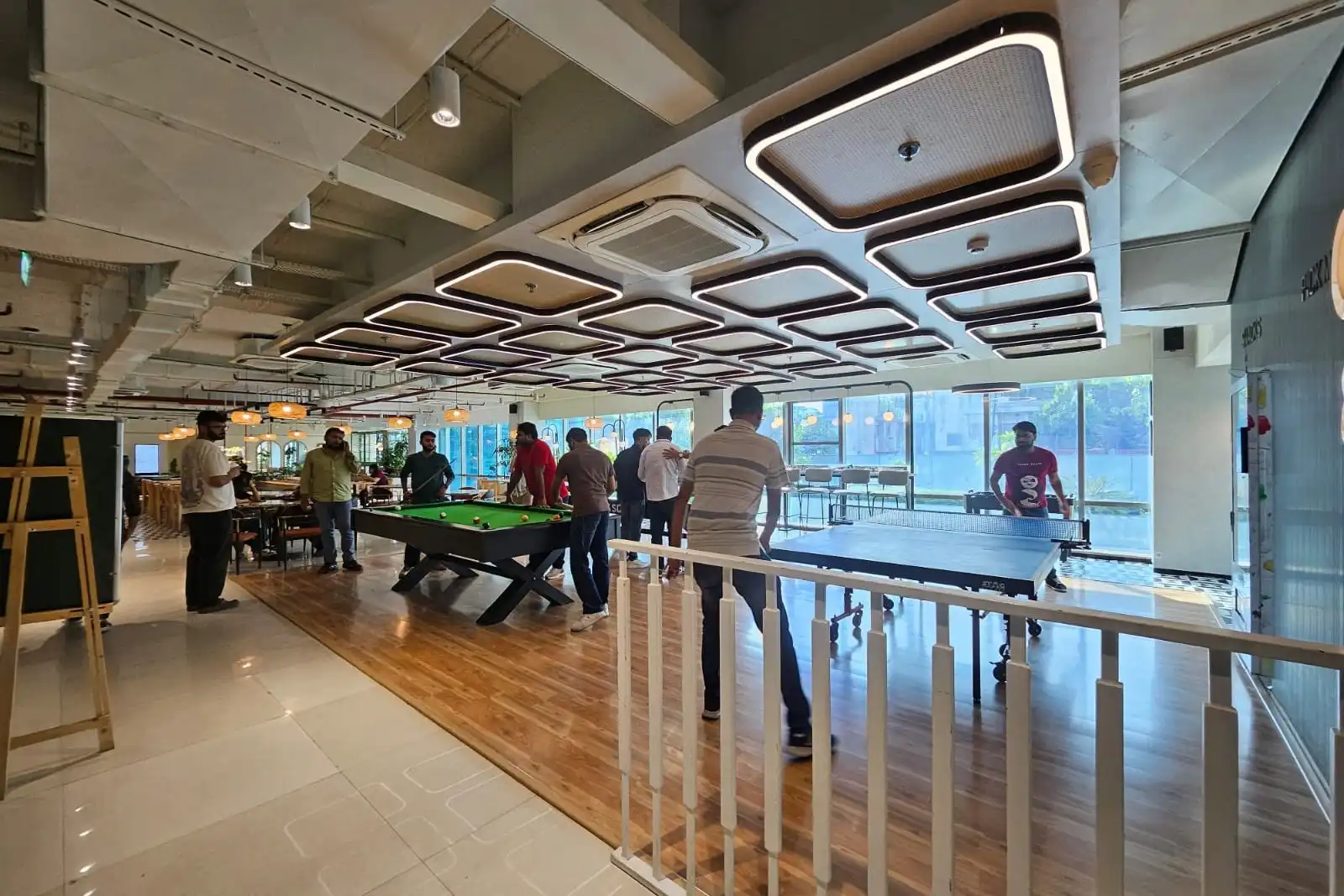 Noida campus cafe and games area
